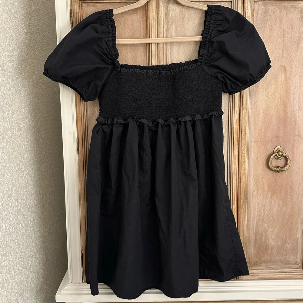 Aritzia Sunday Best Black Square Neck Mini Hadley Dress - Picture 4 of 5
